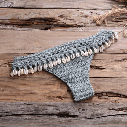 Personalized Hollow Out Cutout Beach Knitted Shell Pants for – Summer