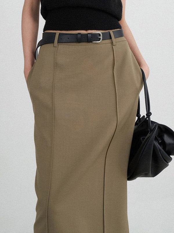 Loose Buttoned Color Long Sleeves Lapel Blouses&shirts Tops + Skirts Bottom + Notched Collar Blazer Outerwear Three Pieces Set