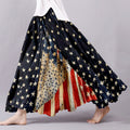 Women's Vintage Independence Day Flag Patchwork Skirt elevenforest
