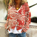 Vintage Japanese Floral Art Button Cozy Knit Cardigan elevenforest