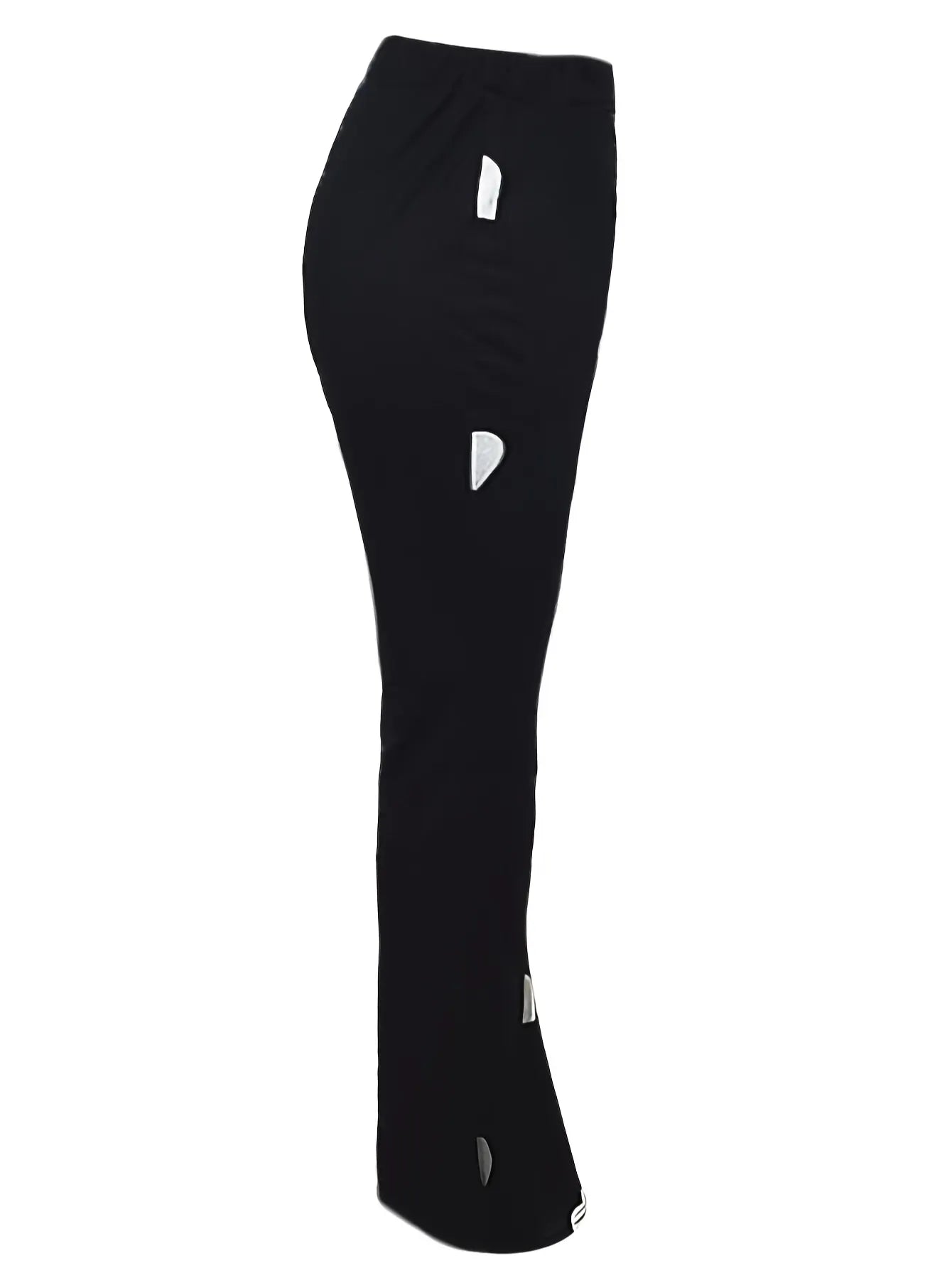 High Waist Heart Print Slimming Flared Pants New Spring Elastic Micro Horn Trousers Sweet Causal Style