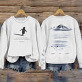 Comstylish But Why Nihilist Penguin Print Crew Neck Sweatshirt