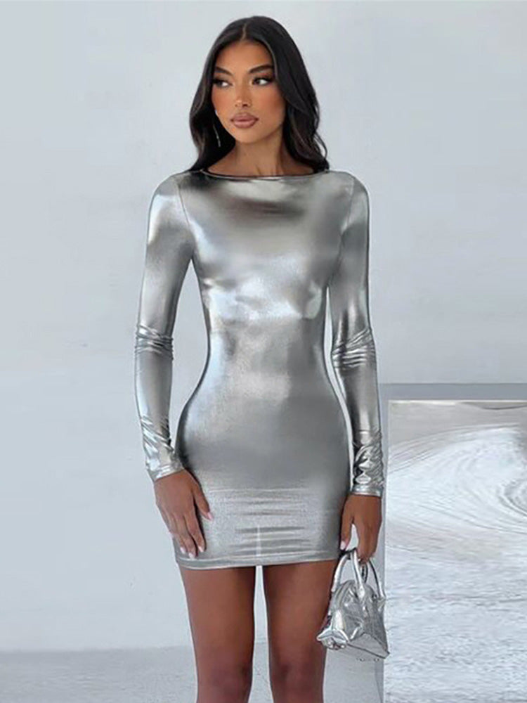 Spring Autumn Long Sleeve Party Club Short Mini Dress