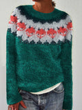Forest Fox Inspired Knit Cozy Yoke Sweater artswardrobe