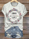 Hippie Gypsy Art Print Casaul Short Sleeve T-shirt