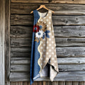 Women's Vintage Floral Art Irregular Dress elevenforest