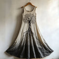 Viking Life Of Tree Gradient Art Linen Tank Dress elevenforest