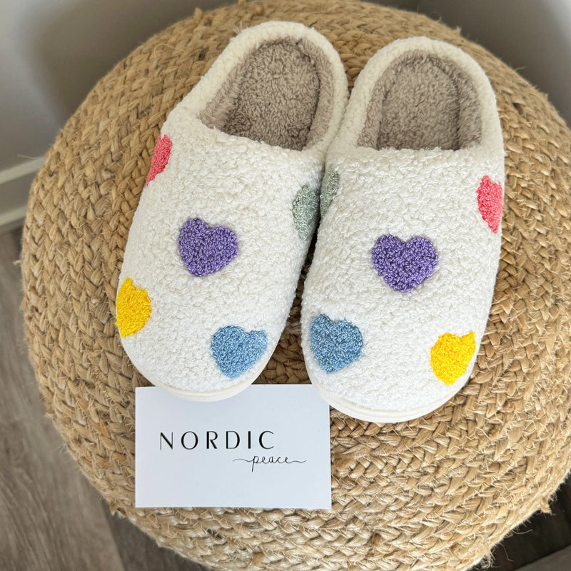 Zia Colorful Heart Slippers - Buy 1 Get 1 Free