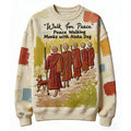 Comstylish Buddhist Monks On Peace Walk Art Sweatshirt