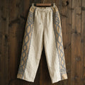 Women's Celtic Knot Embroidery Lace  Art Comfort Casual Pants elevenforest