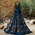 Women's Vintage Floral Pattern Cotton And Linen Sleeveless Dress elevenforest