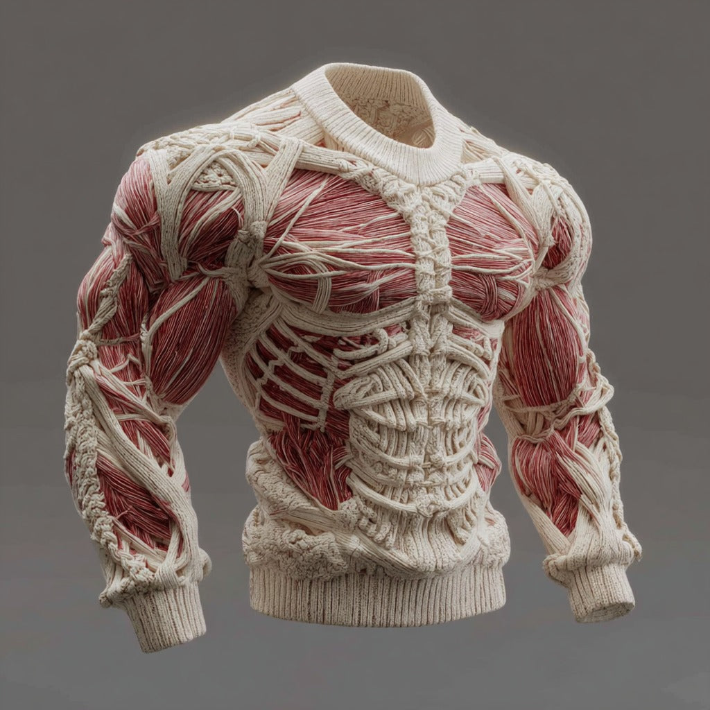 Muscle Art Men's Knitted Warm Crew Neck Sweater artswardrobe