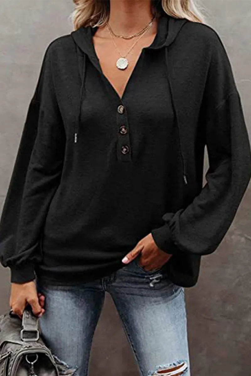 Frenulum V Neck Hoodies(11 Colors)