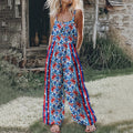Women's Vintage Independence Day Floral Patch Jumpsuit elevenforest