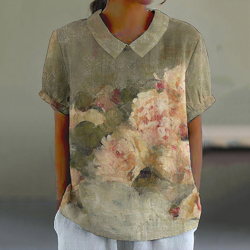 Floral Art Pattern Women's Shirt elevenforest