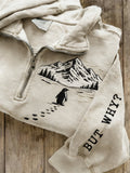 Comstylish Nihilist Penguin Mountains But Why Zip Up Sweatshirt
