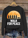 Comstylish Walking For Peace Art Print Sweatshirt