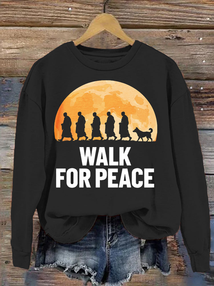 Comstylish Walking For Peace Art Print Sweatshirt