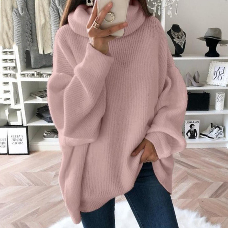 Casual Simple Solid Color Turtleneck Knitted Sweater elevenforest
