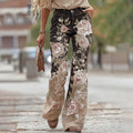 Women's Classic Rose Floral Embroidery Art Loose Jeans elevenforest