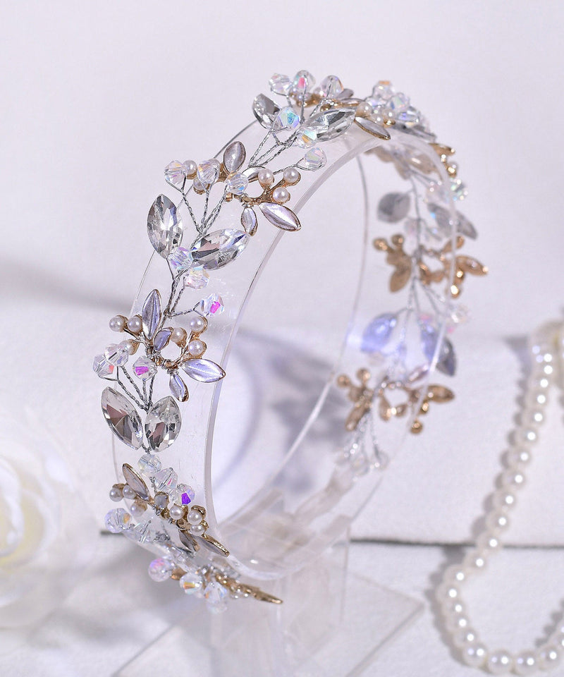 Silk Weave Zircon Bride Hairpiece