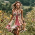 Women's Retro Floral Sleeveless Short Dress elevenforest