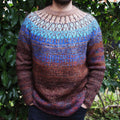 Vintage Knitted Jacquard Iceland Cozy Crew Neck Sweater elevenforest