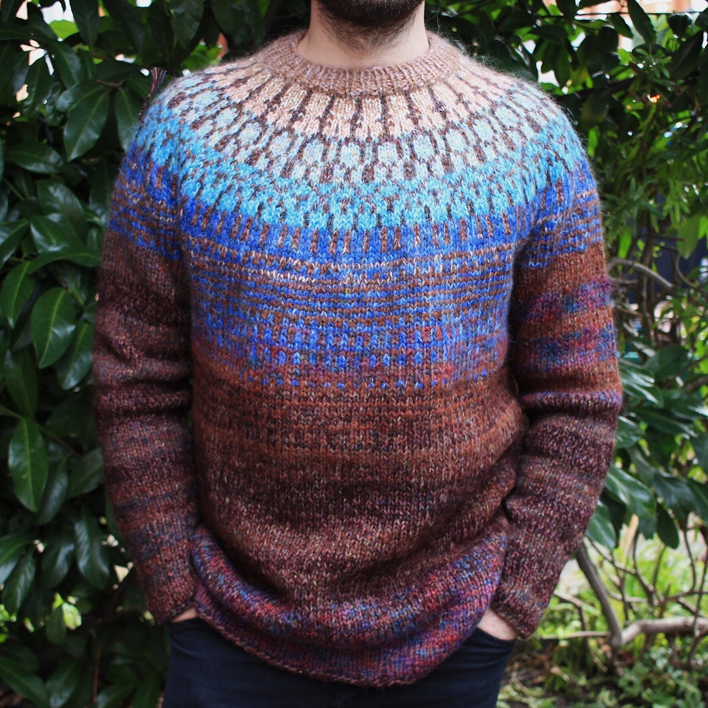 Vintage Knitted Jacquard Iceland Cozy Crew Neck Sweater elevenforest