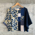 Women's Casual Cotton And Linen Floral Patchwork T-shirt elevenforest