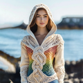 Vintage Gradient Celtic Thick Hooded Sweater elevenforest