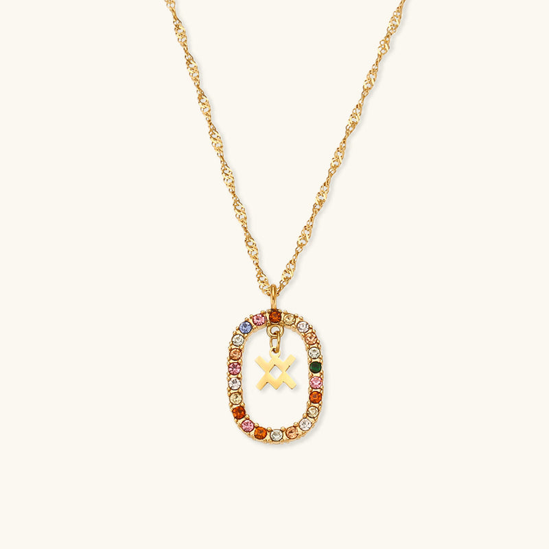 Celestine Zodiac Charm Necklace