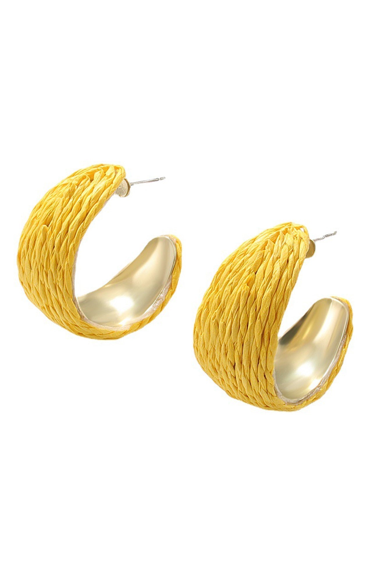 Raffia Handwoven Earrings