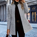 JO | Knee-length jacket with row of buttons and notched lapels