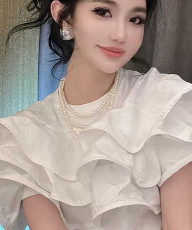 White Pearl Patchwork Beading Tassel Pendant Necklace Ii009