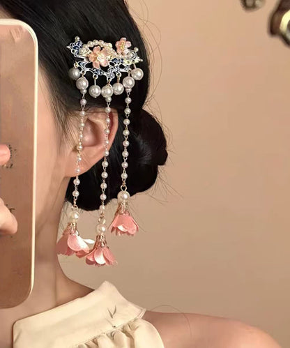 Chinese Style Alloy Pearl Tassel Single Hairpin