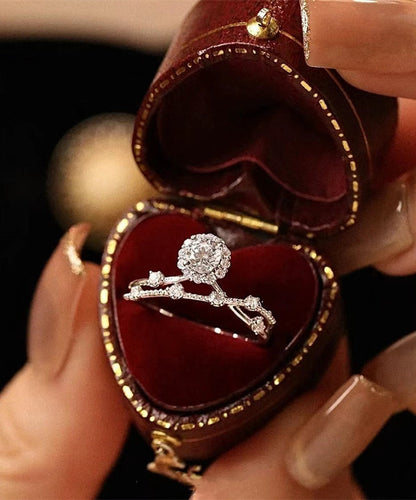 Silk Copper Zircon Rings Kx1006