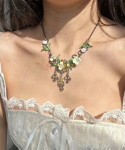 Fine Silk Sterling Silver Tassel Lariat Necklace Ab1072