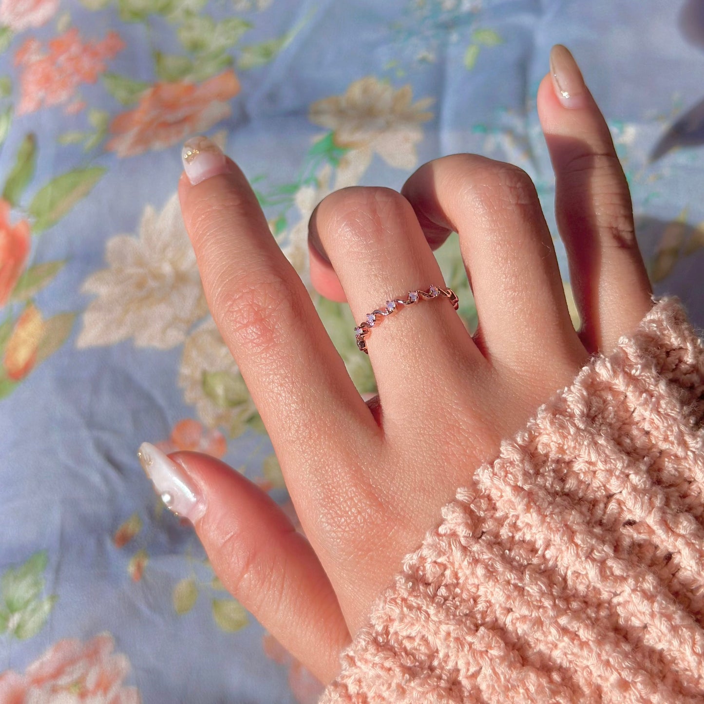 Pink Wave Ring