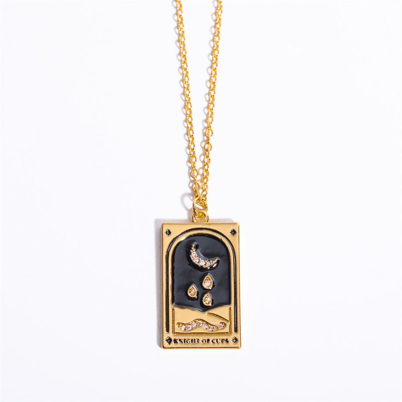 Athena Gilded Tarot Charm Necklace