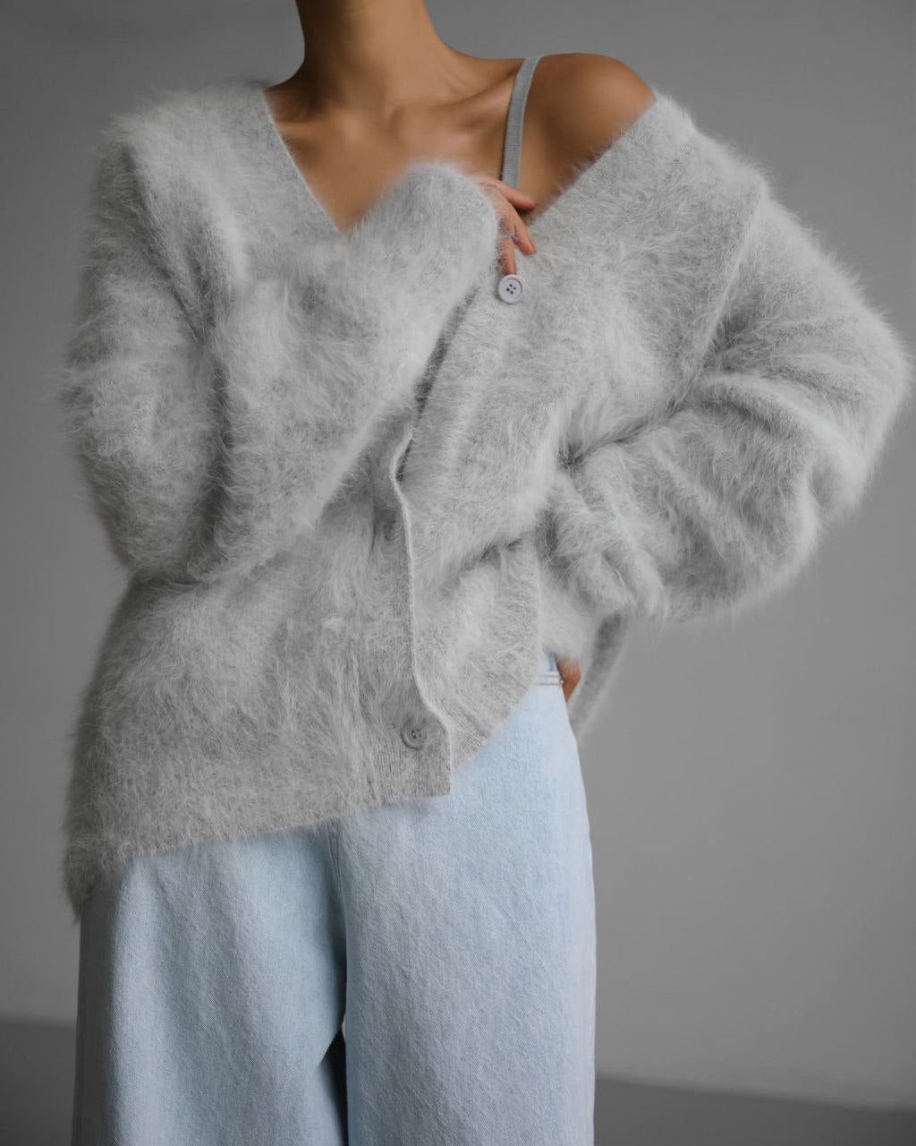 KS | Long-sleeved cardigan with dropped shoulders
