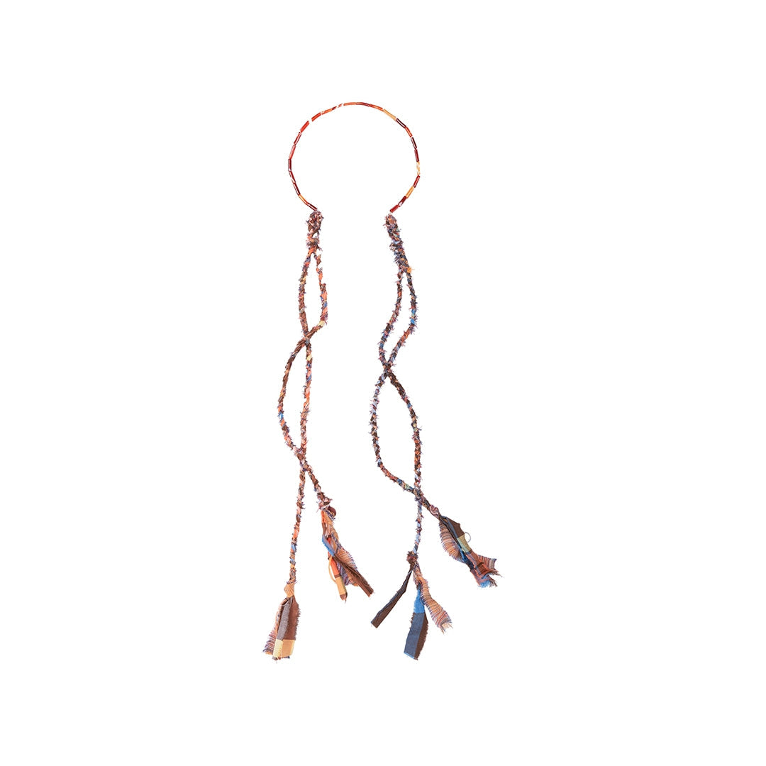 Beaded Twisted Hand-knitted Necklace