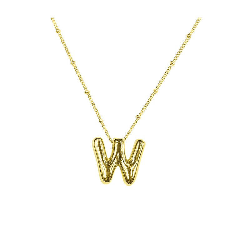 Aiyanah Glossy Bubble Letter Necklace