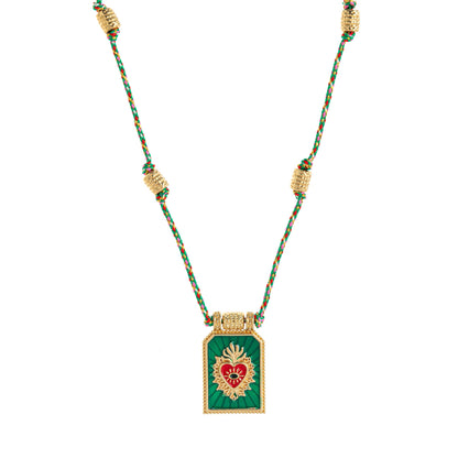 Color Cord Pendant Necklace