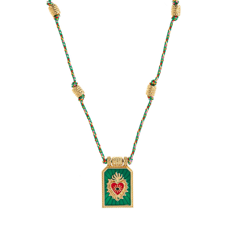 Color Cord Pendant Necklace