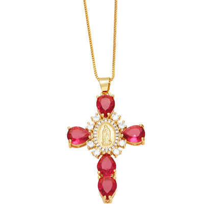 Ianna Madonna Cross Necklace