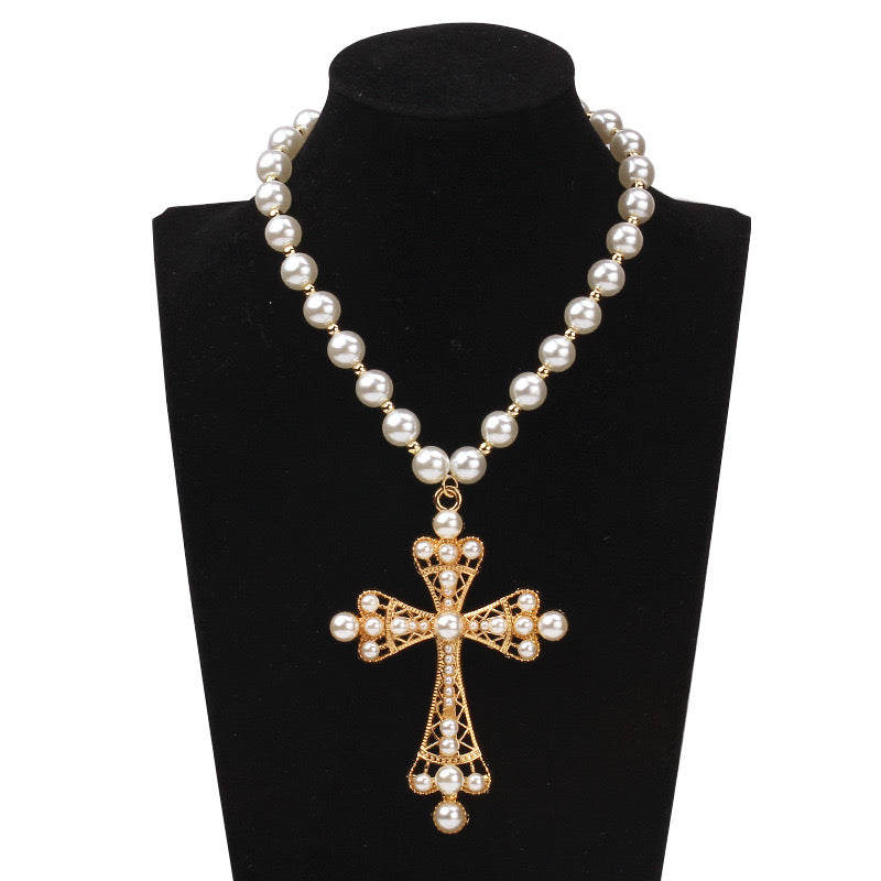 Jolene Multi Layer Cross Necklace