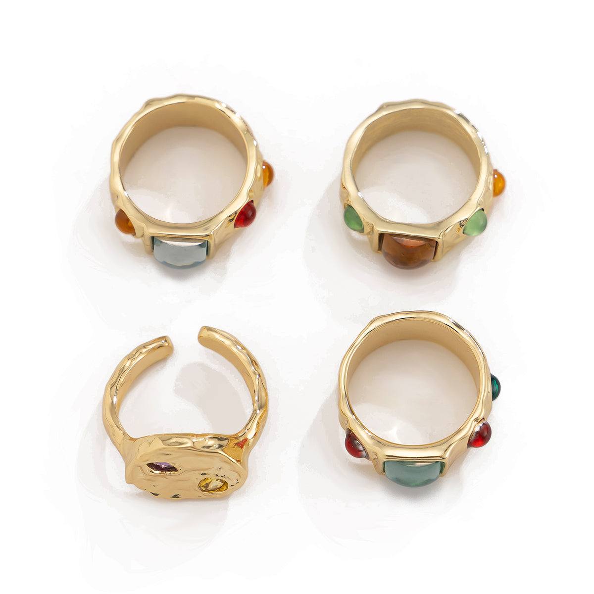 Evie Gemstone Ring Set