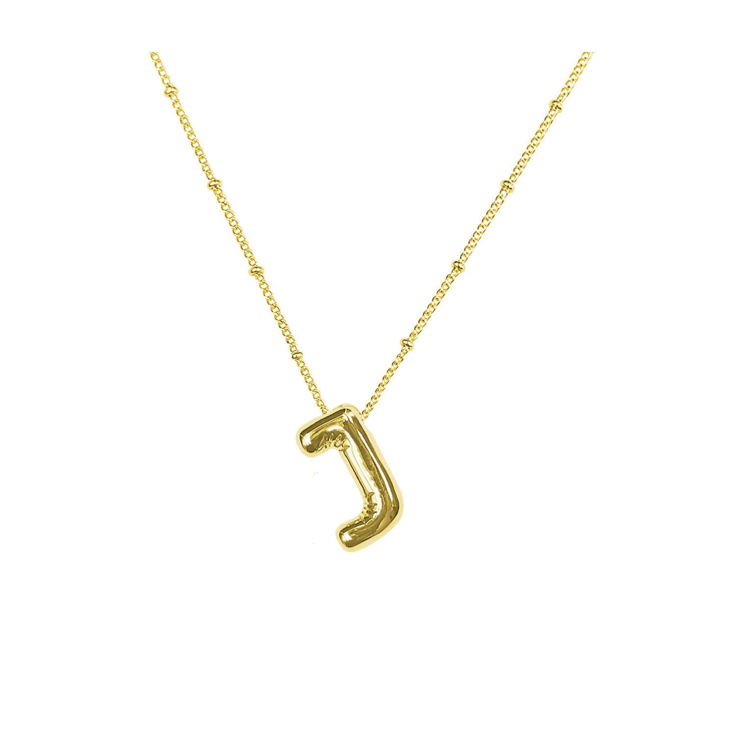 Aiyanah Glossy Bubble Letter Necklace