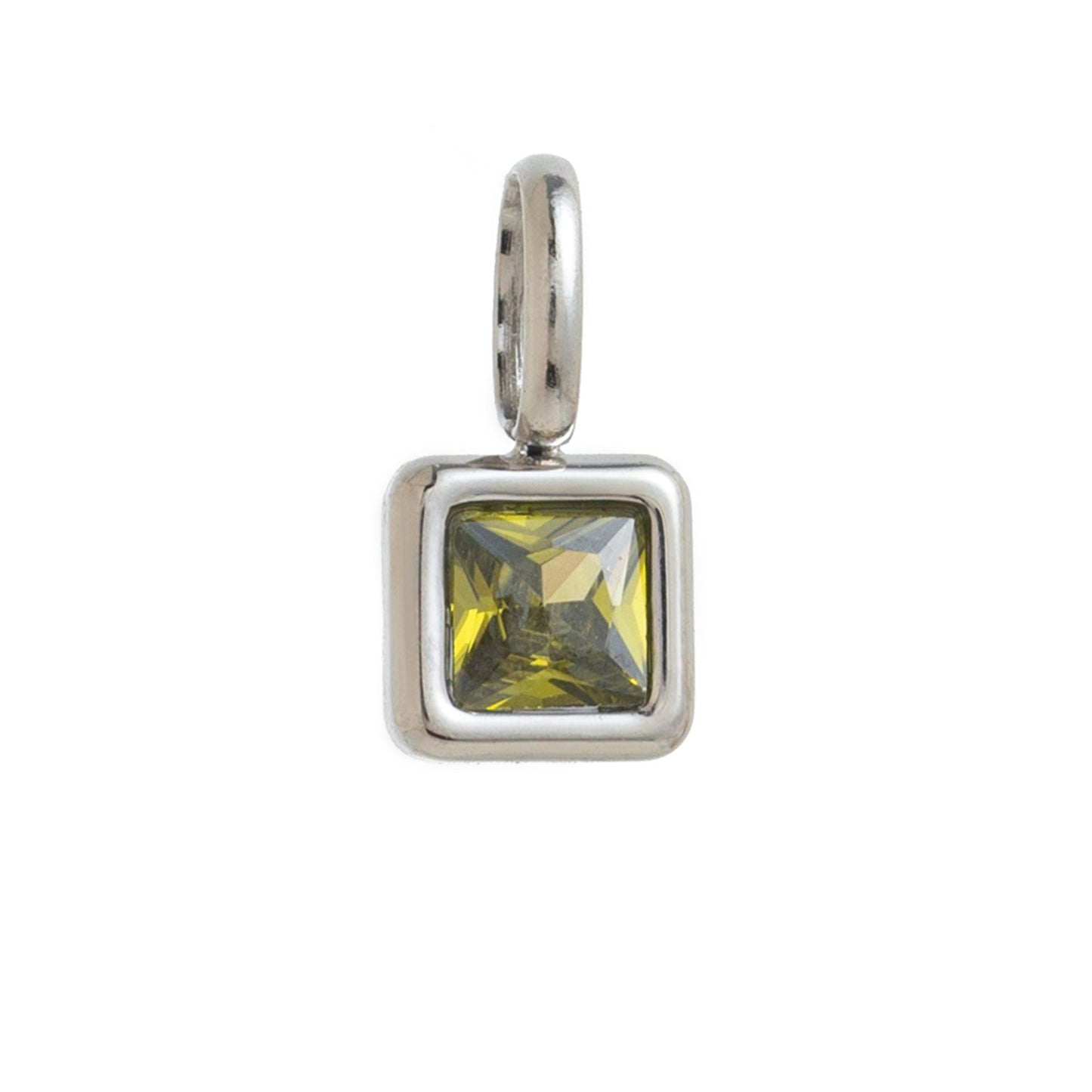 Lotus Birthstone Cube Necklace