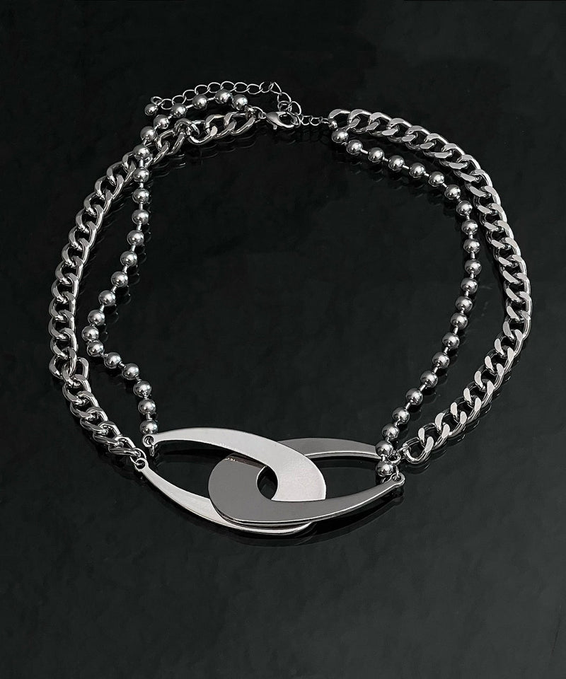 Metal Necklace Original Chain Design Asymmetrical